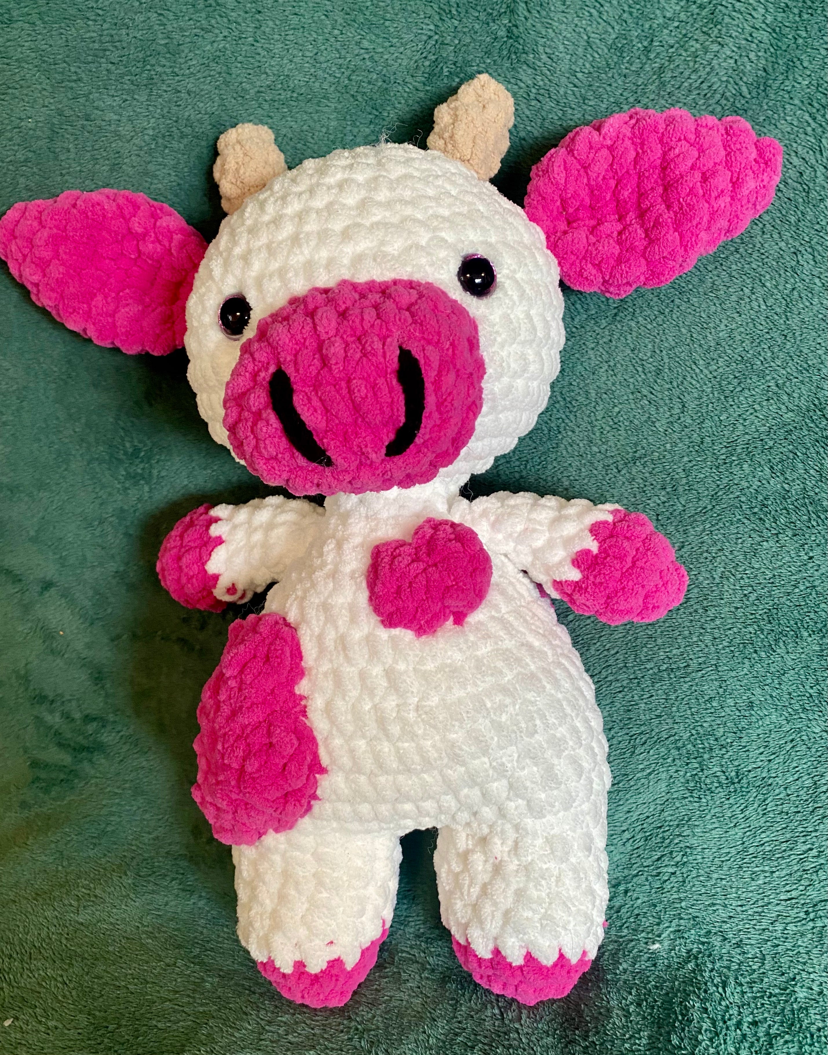 Pink and White Cow