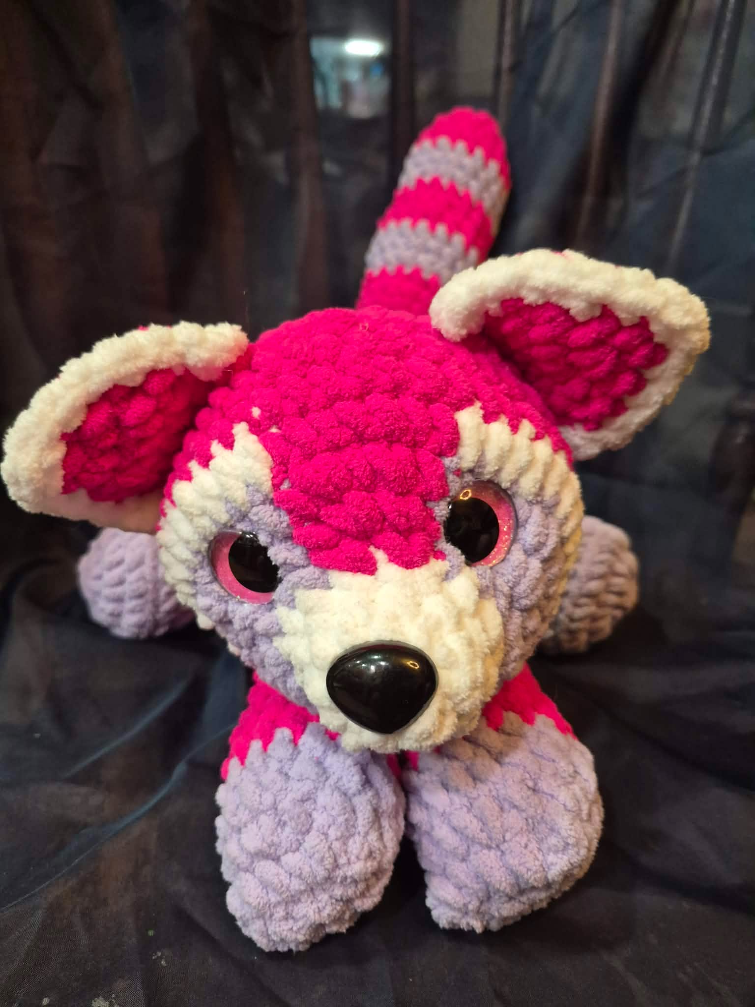 Pink and Purple Raccoon