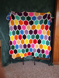 Rainbow HoneyComb Blanket