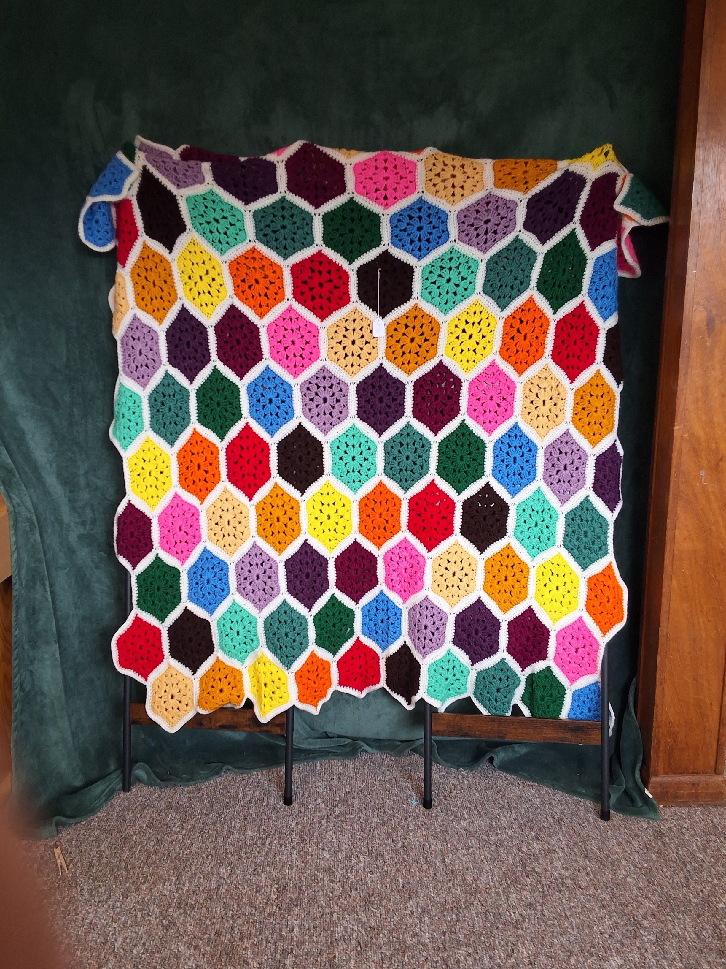 Rainbow HoneyComb Blanket