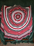 Red White Grey Afghan