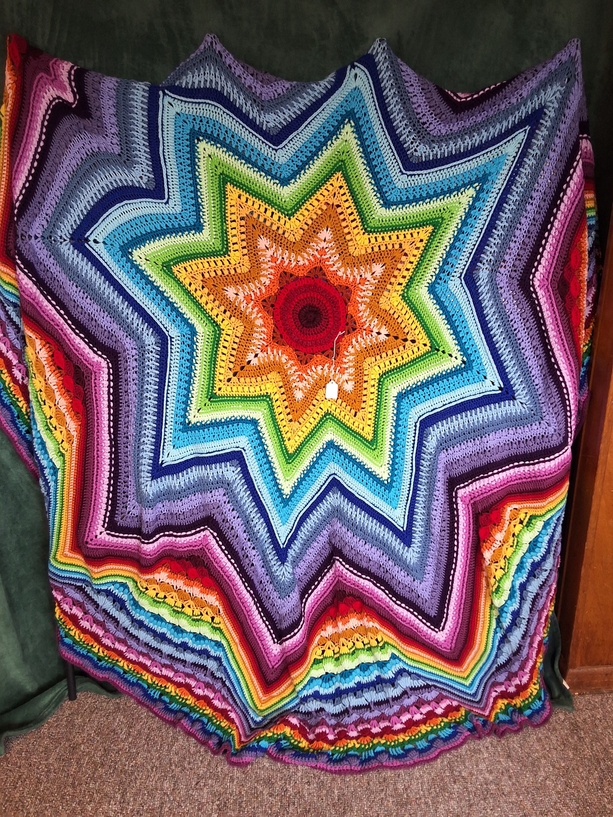 Rainbow Star Afghan